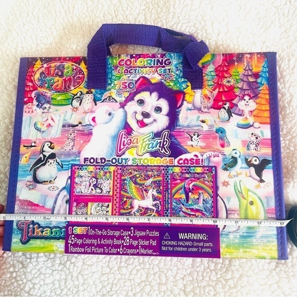 NWT Lisa Frank Coloring & Activity Set with Fold Out Storage Case + 600 Stickers - Picture 14 of 16